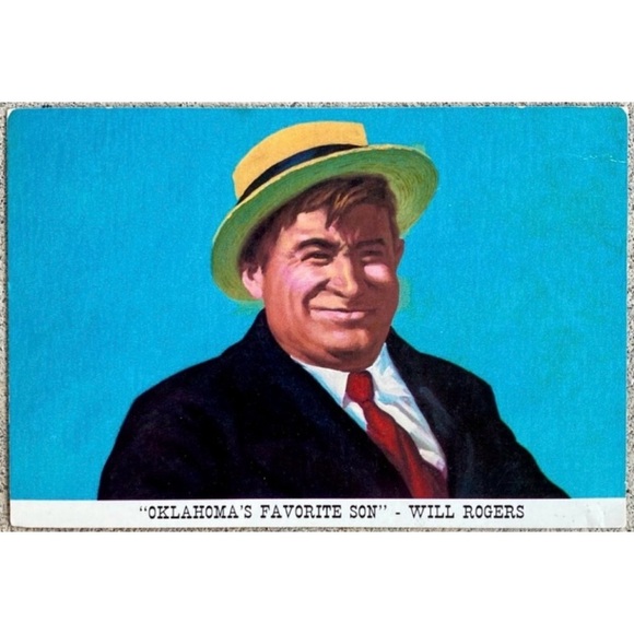 Will Rogers Oklahoma’s Favorite Son Postcard - Picture 2 of 5